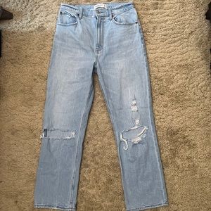 Abercrombie ankle straight ultra high rise